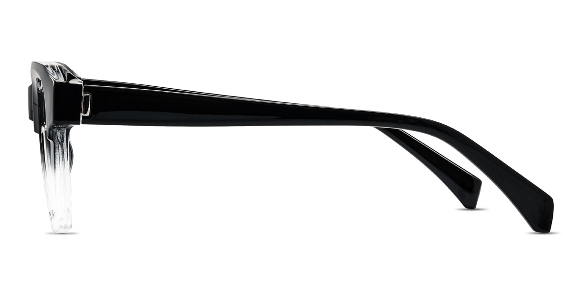 Black Clear Yadiel Glasses - Rectangle Glasses
