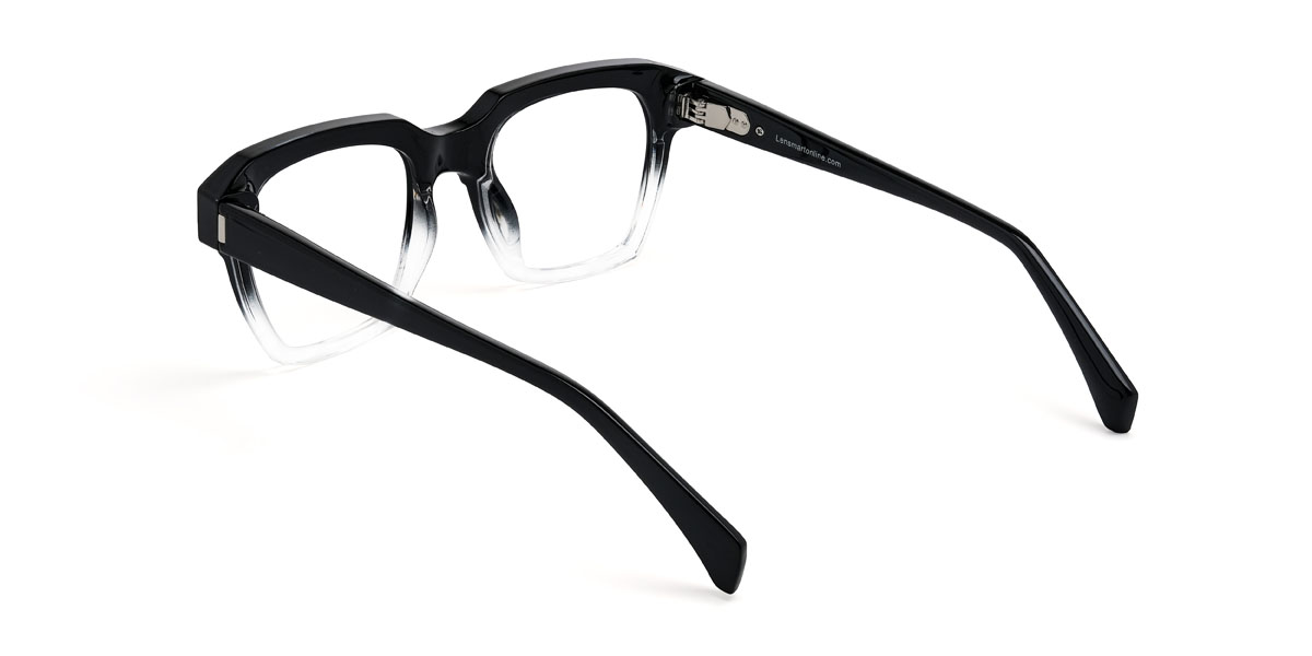 Black Clear Yadiel Glasses - Rectangle Glasses