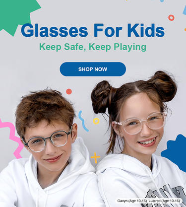 kids' eyeglasses for ages 3 to 16, lightweight and comfortable