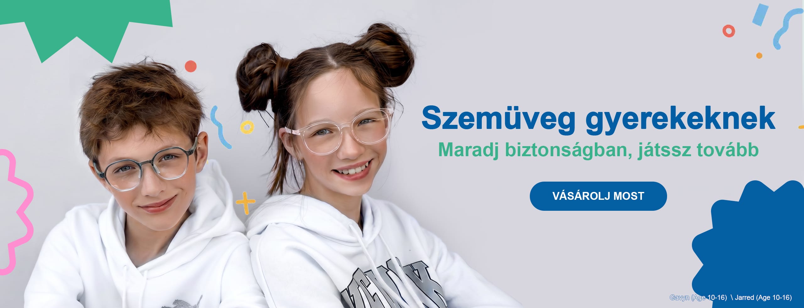 kids' eyeglasses for ages 3 to 16, lightweight and comfortable