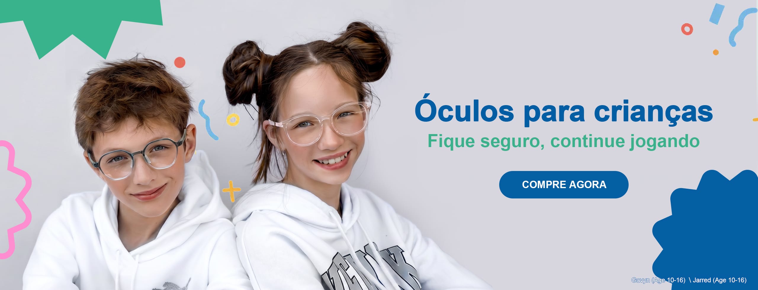 kids' eyeglasses for ages 3 to 16, lightweight and comfortable