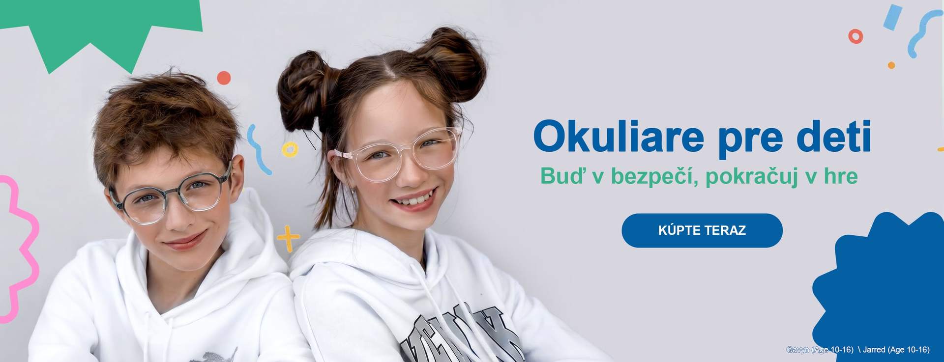 kids' eyeglasses for ages 3 to 16, lightweight and comfortable