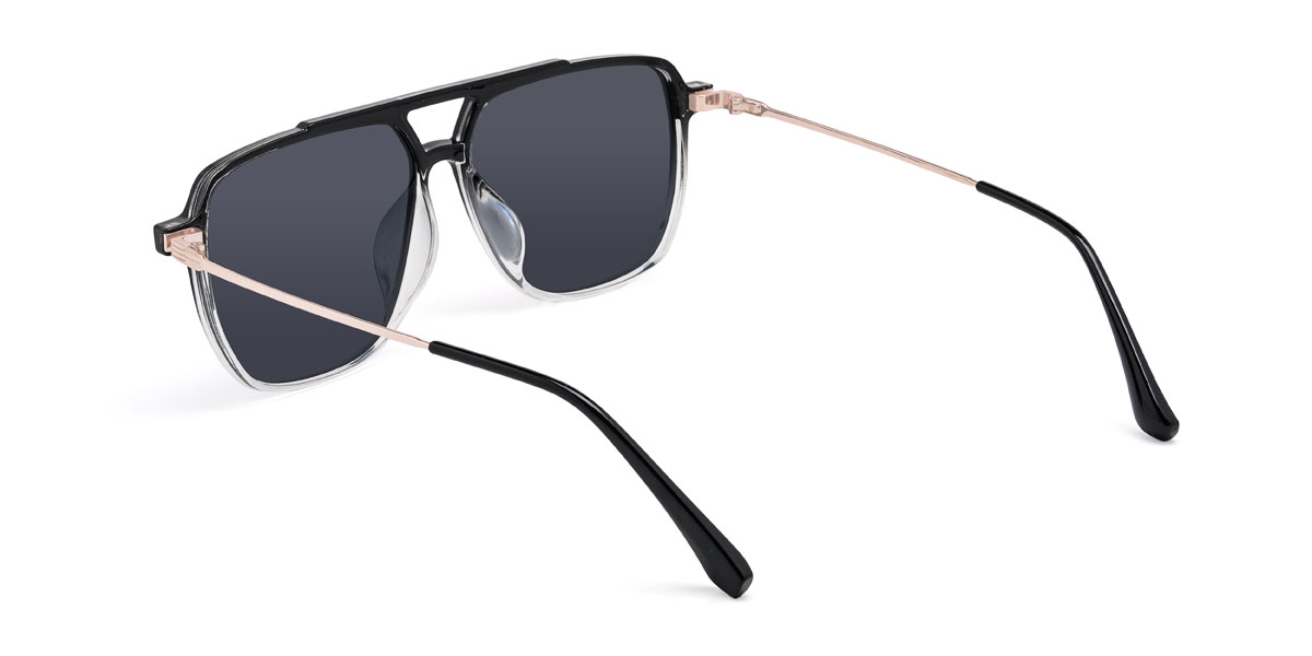 Black Clear Grey Manolo Glasses - Aviator Sunglasses