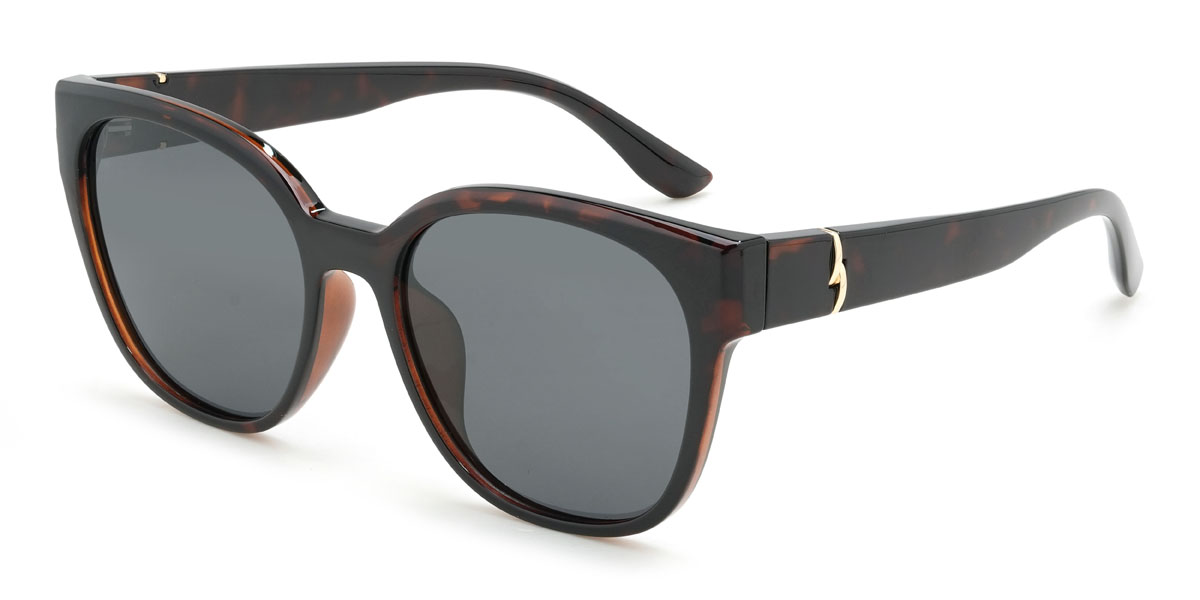 Tortoiseshell Grey Finnegan Glasses - Square Sunglasses
