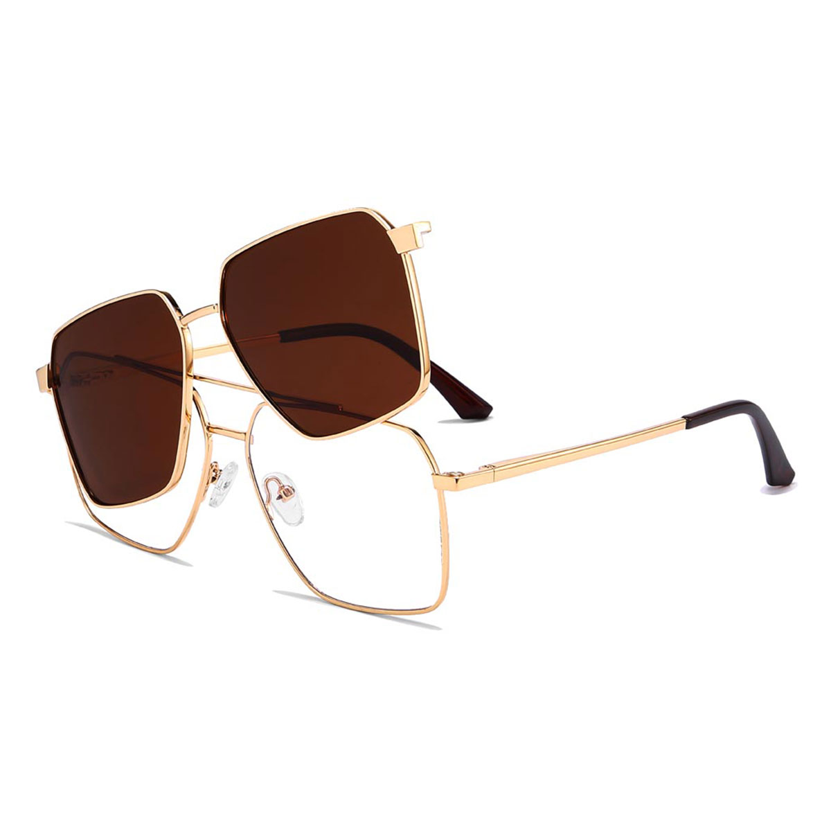 Arany Jimmy Szemüveg - Aviator Clip-On Sunglasses