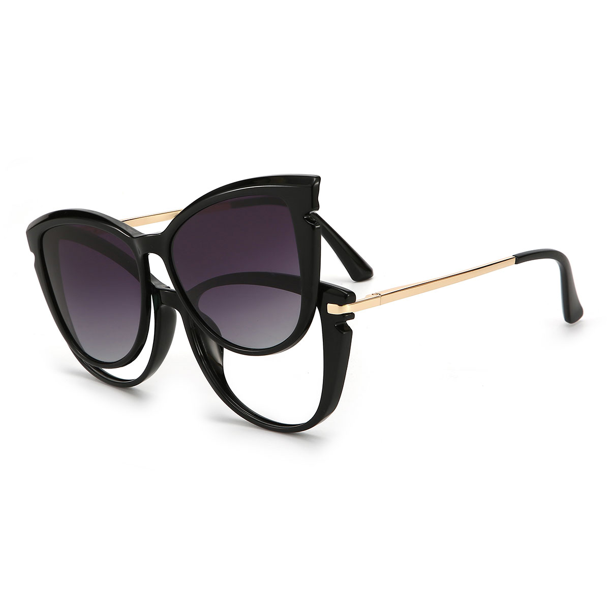 Noir Joseph Lunettes - Cat Eye Clip-On Sunglasses