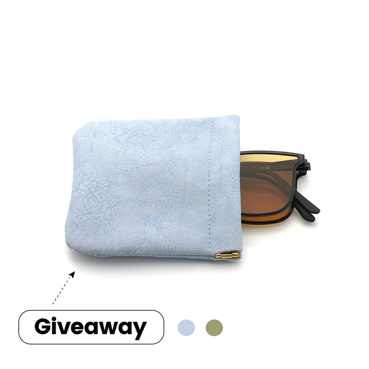 Fekete Sárga Xenia Szemüveg - Square Sunglasses