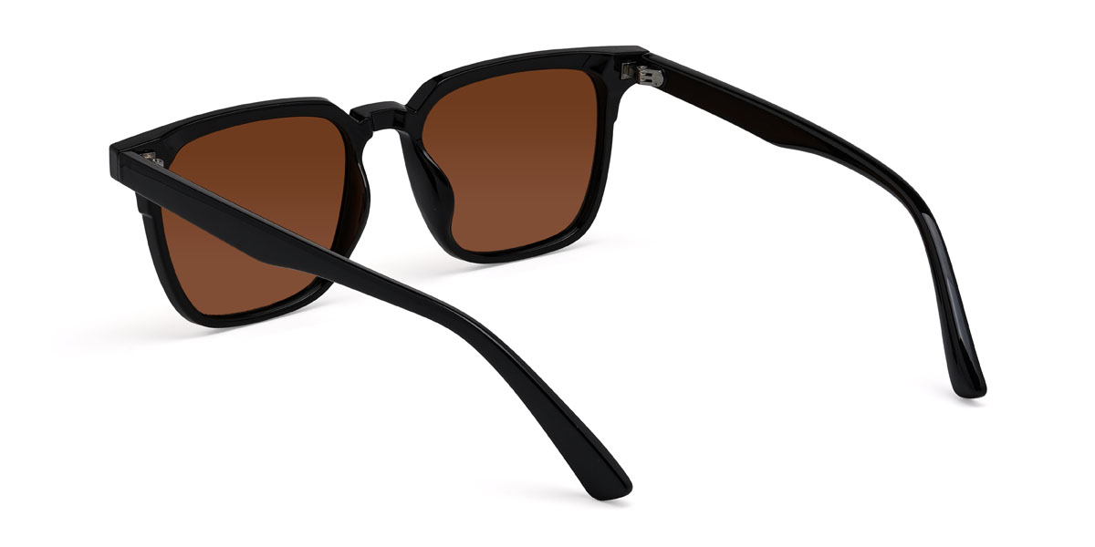 Black Brown Marko Glasses - Rectangle Sunglasses