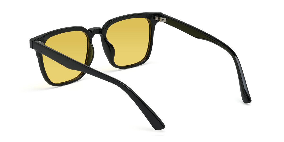 Black Yellow Marko Glasses - Rectangle Sunglasses