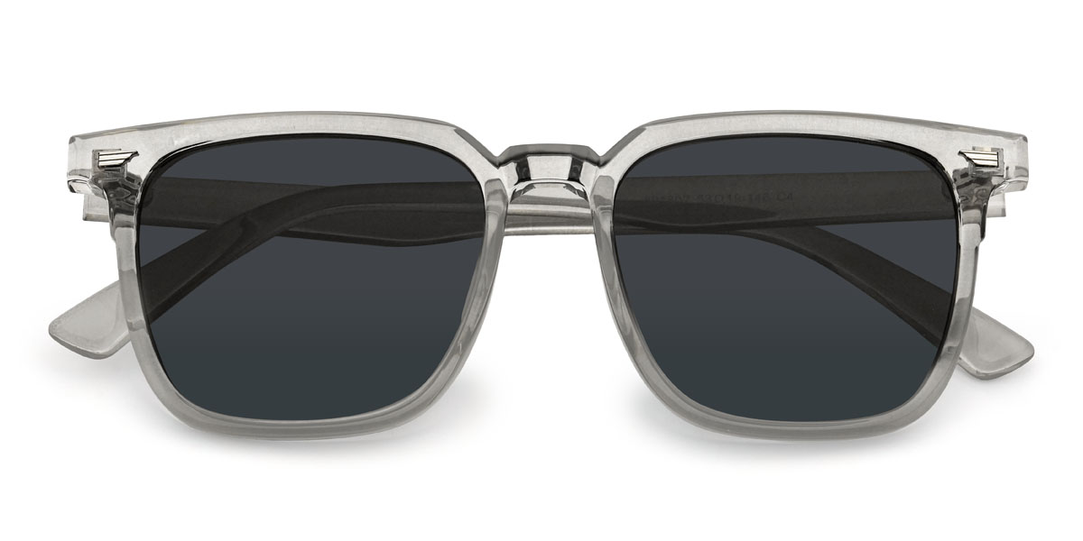 Klargrau Grau Marko Brille - Rectangle Sunglasses