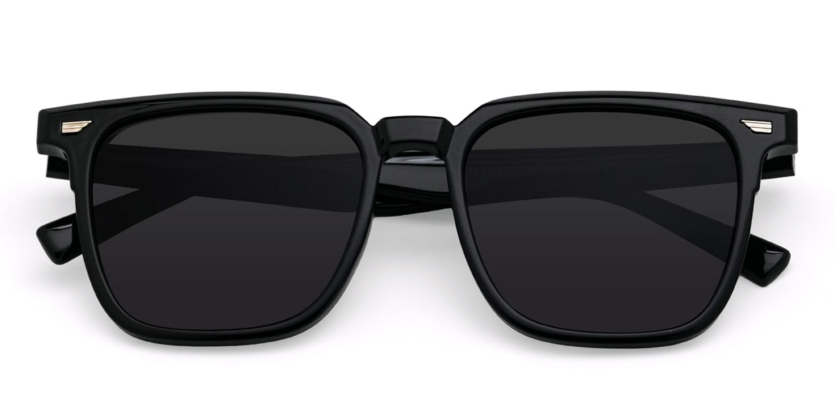 Black Grey Fateh Glasses - Rectangle Sunglasses