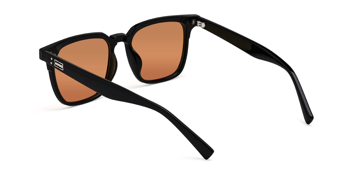 Black Orange Fateh Glasses - Rectangle Sunglasses