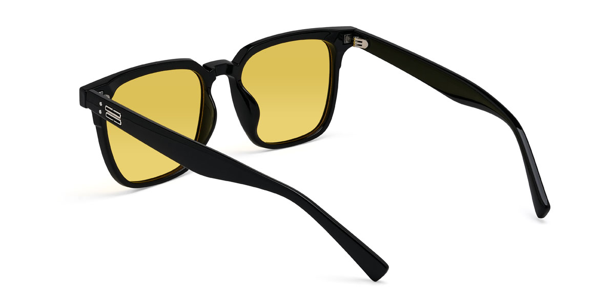 Fekete Sárga Fateh Szemüveg - Rectangle Sunglasses