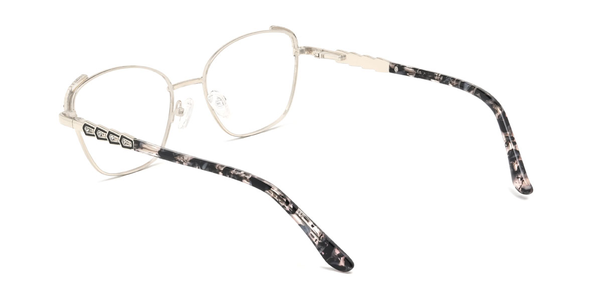 Fekete ezüst Maryjane Szemüveg - Cat Eye Glasses