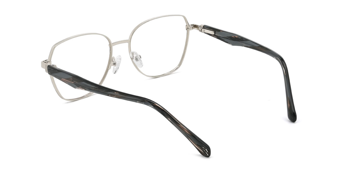 Black Silver Greg Glasses - Rectangle Glasses