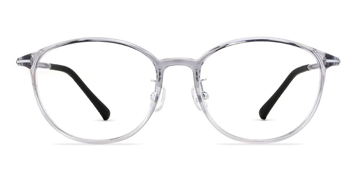 Clear Grey Kamyla - Oval Glasses