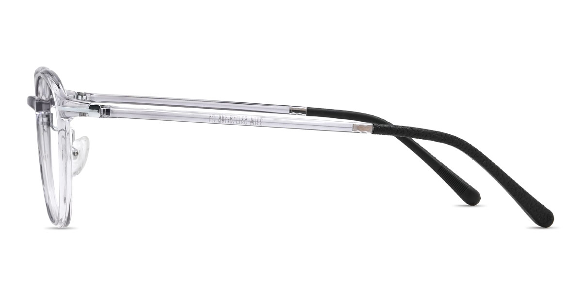 Clear Grey Kamyla Glasses - Oval Glasses
