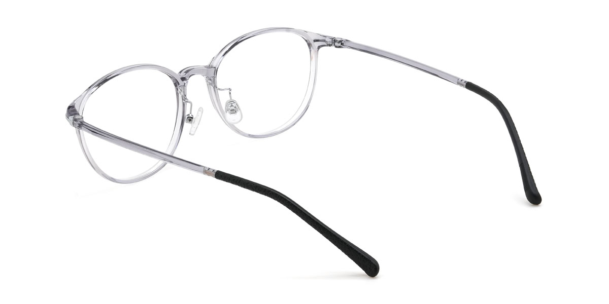 Clear Grey Kamyla Glasses - Oval Glasses