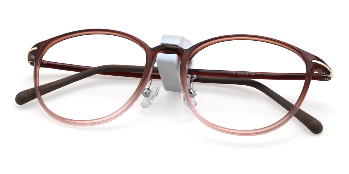 Farbverlauf Rot Kamyla Brille - Oval Glasses