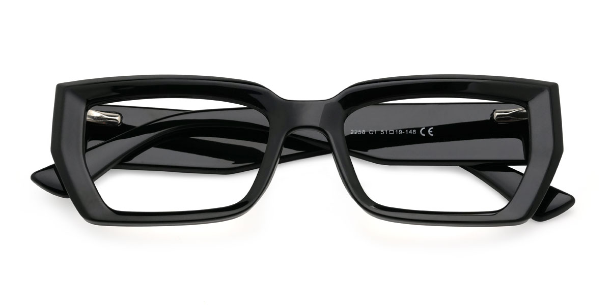 Schwarz Siddharth Brille - Rectangle Glasses