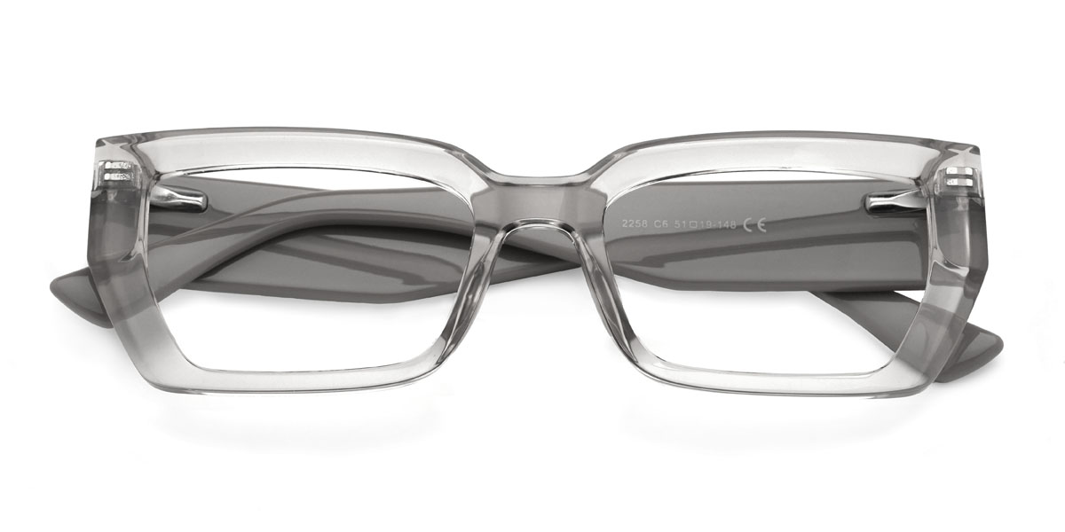 Klar Grau Siddharth Brille - Rectangle Glasses