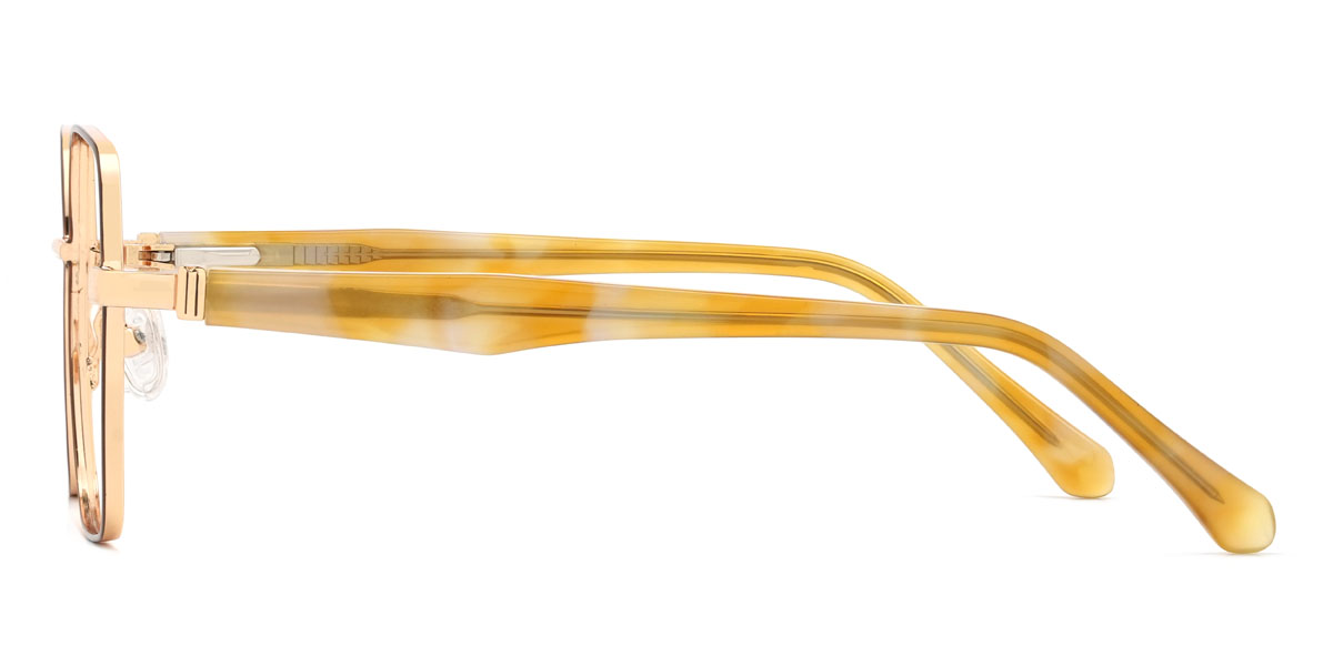 gold braun Milton Brille - Square Glasses