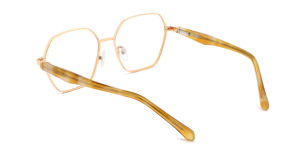 gold braun Milton Brille - Square Glasses