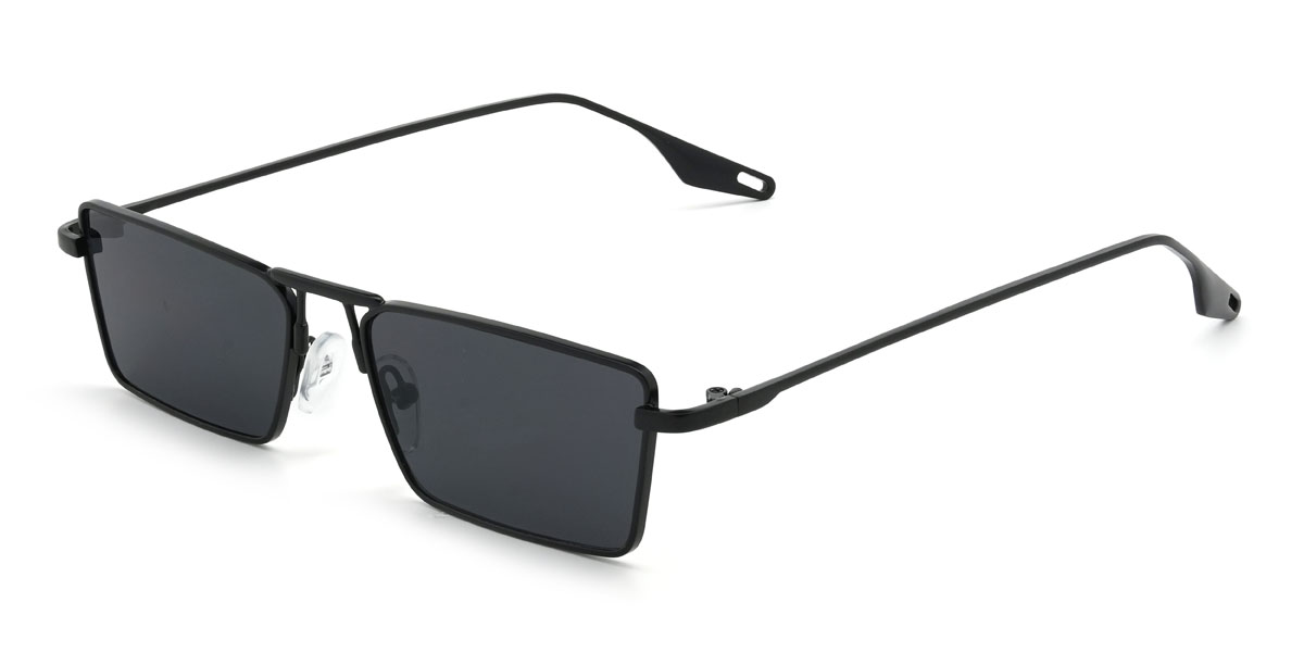 Schwarz Grau Zavion Brille - Rectangle Sunglasses
