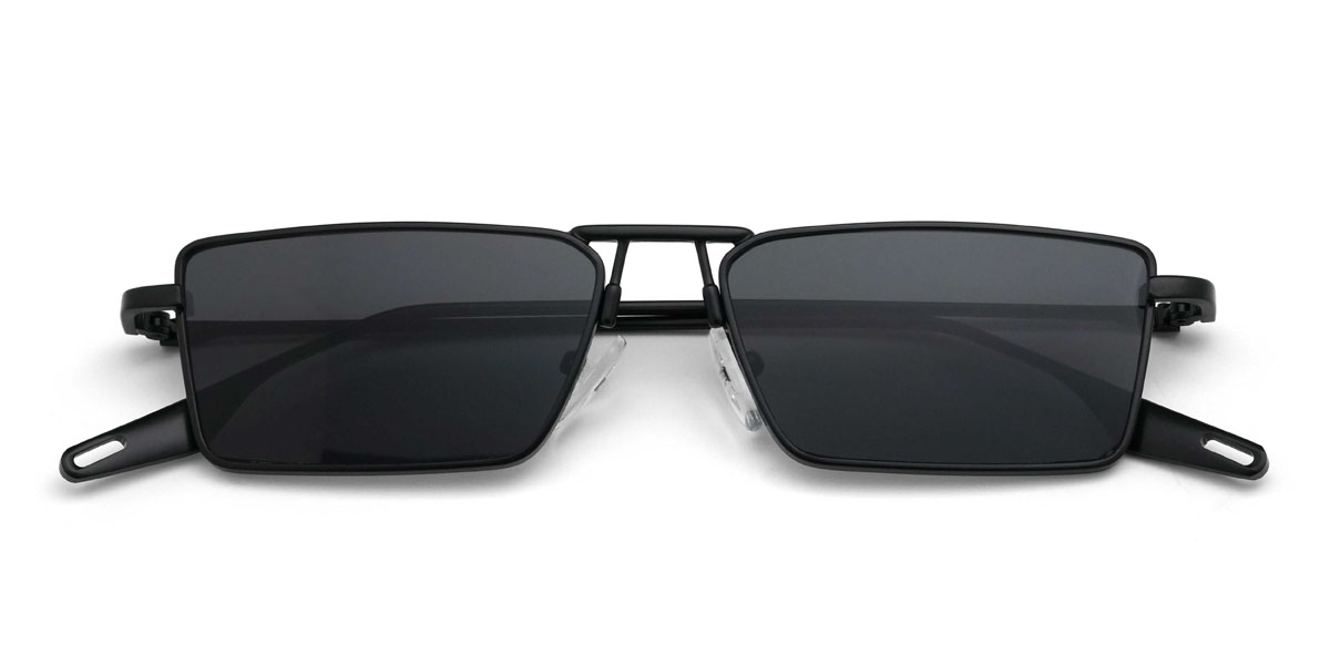 Schwarz Grau Zavion Brille - Rectangle Sunglasses