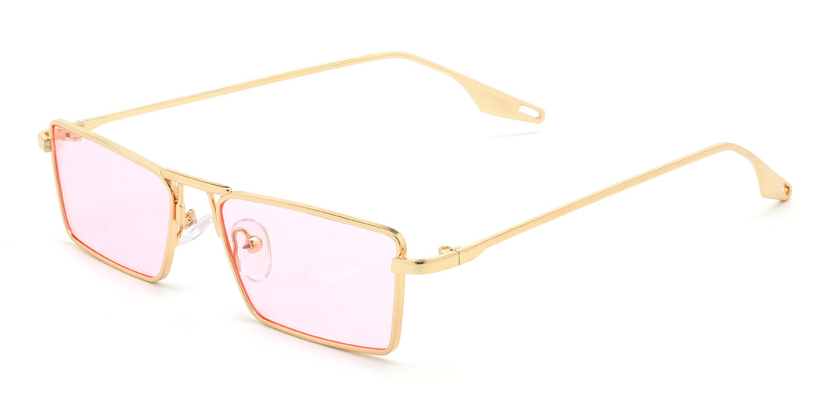 Gold Rosa Zavion Brille - Rectangle Sunglasses