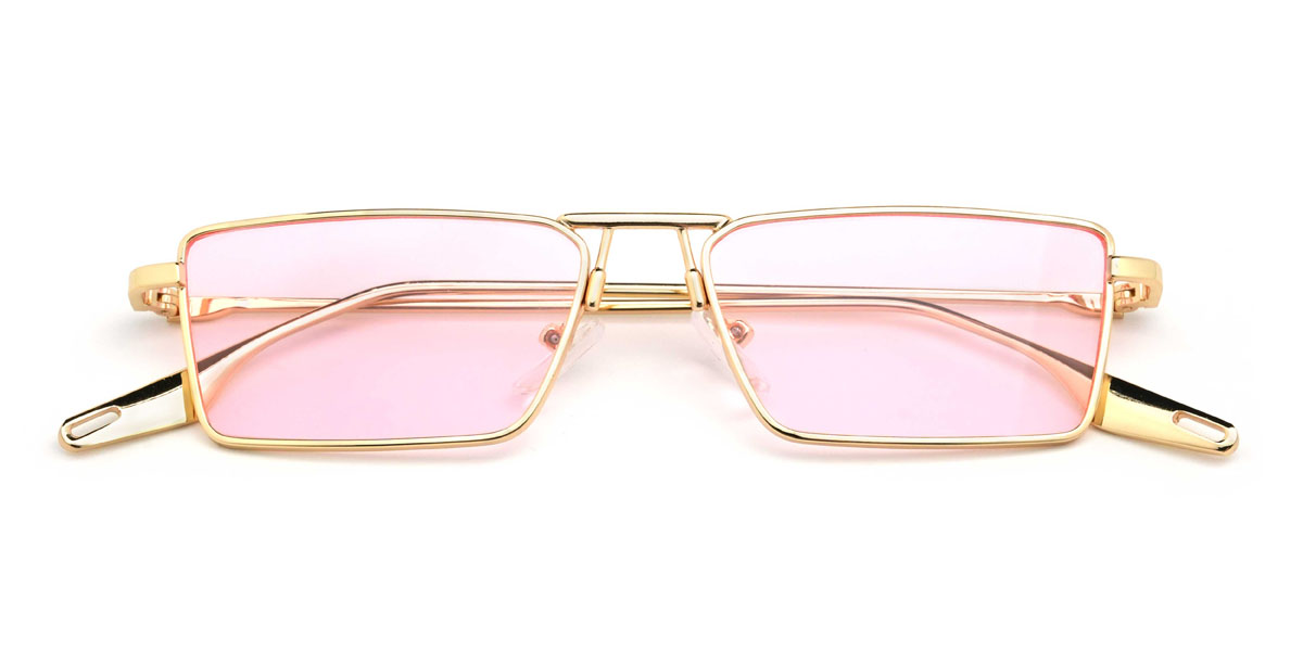 Gold Rosa Zavion Brille - Rectangle Sunglasses
