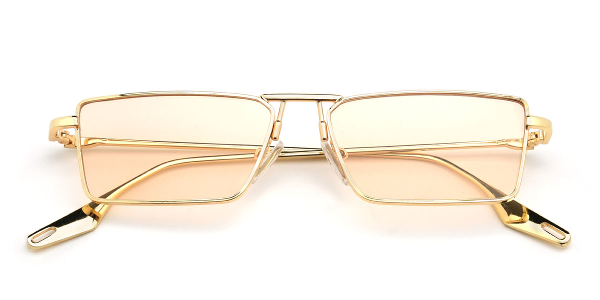Gold Orange Zavion Brille - Rectangle Sunglasses