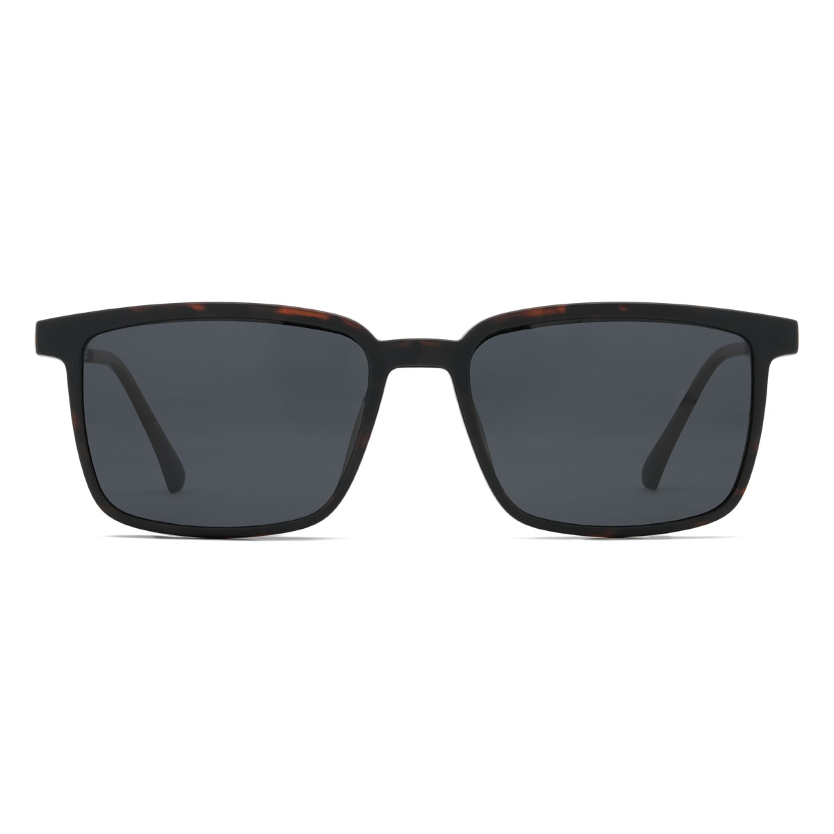 Schildpatt Delainey Brille - Rectangle Clip-On Sunglasses