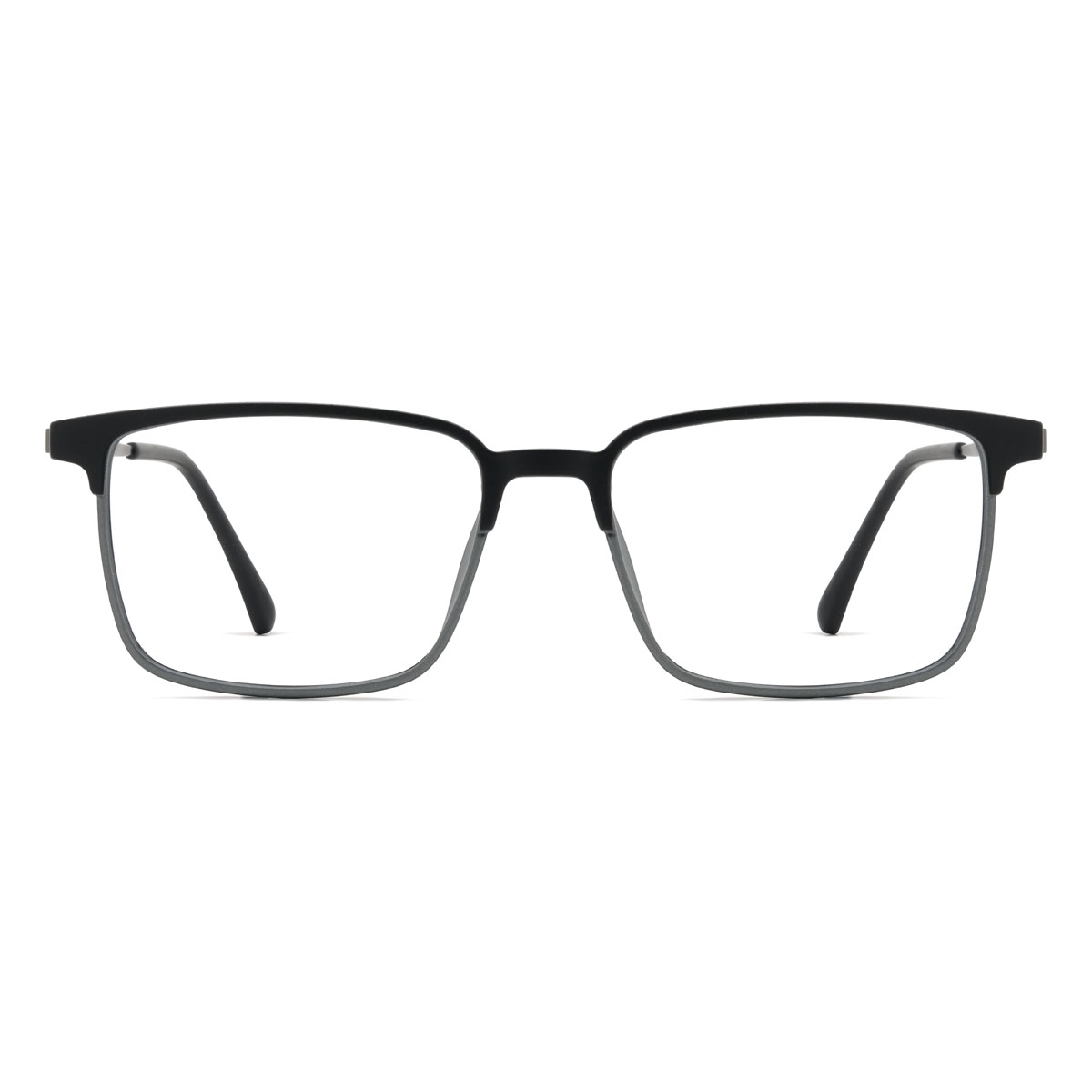 Schwarz Grau Delainey Brille - Rectangle Clip-On Sunglasses