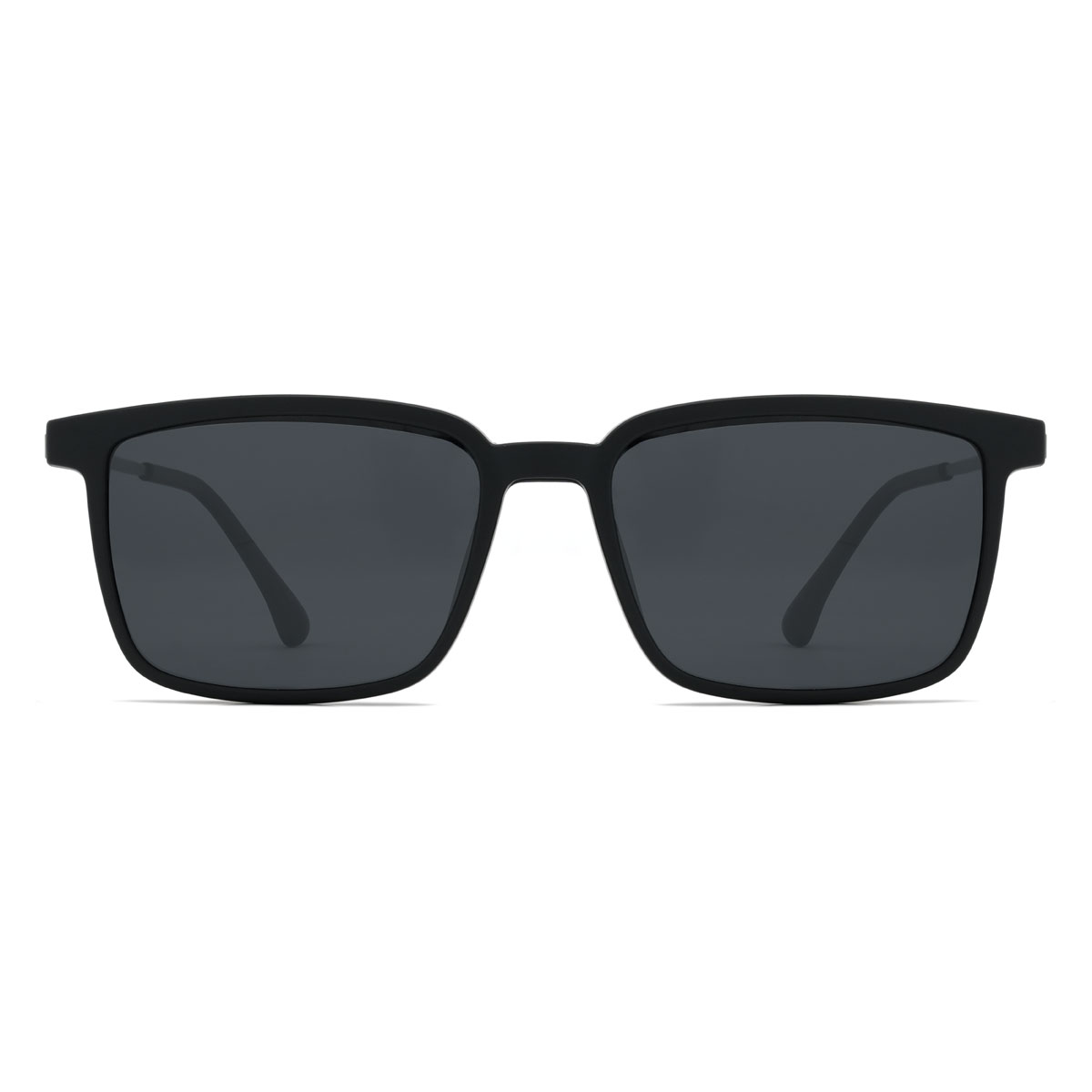 Schwarz Grau Delainey Brille - Rectangle Clip-On Sunglasses
