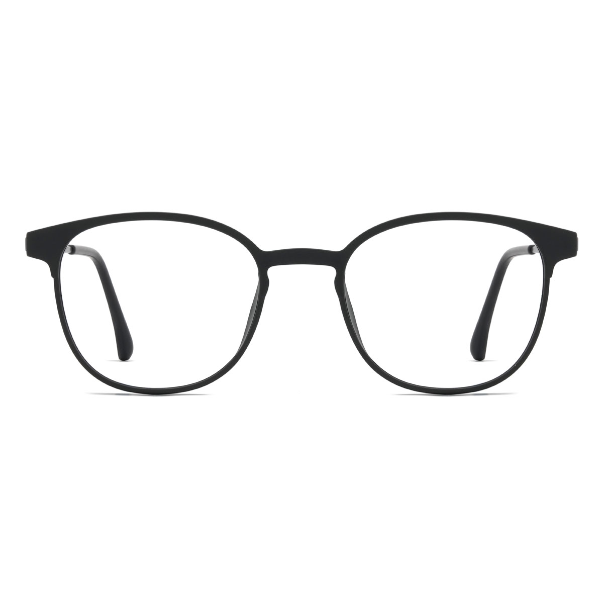Schwarz Silber Lennix Brille - Oval Clip-On Sunglasses