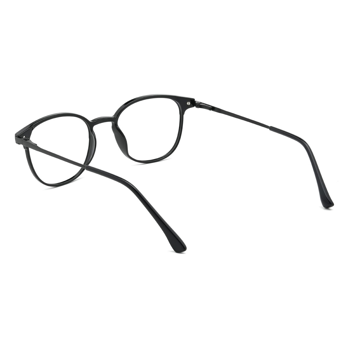 Schwarz Lennix Brille - Oval Clip-On Sunglasses