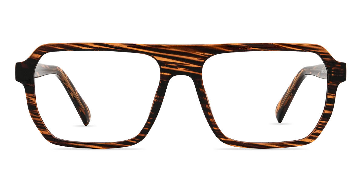 Woodgrain Rafaela Glasses - Rectangle Glasses