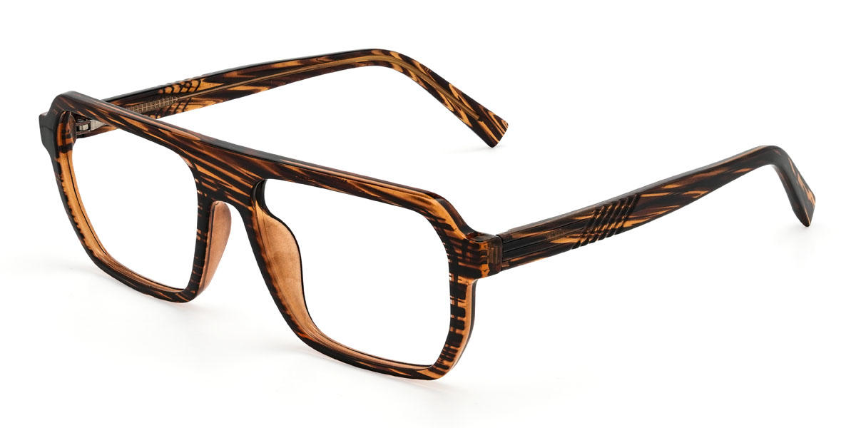 Woodgrain Rafaela Glasses - Rectangle Glasses