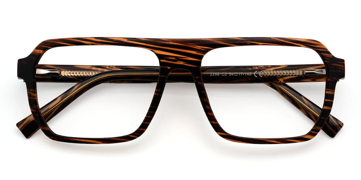 Woodgrain Rafaela Glasses - Rectangle Glasses