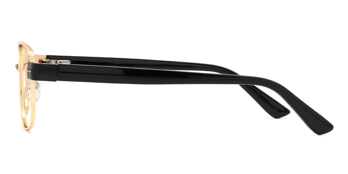 Gold Schwarz Berkeley Brille - Rectangle Glasses