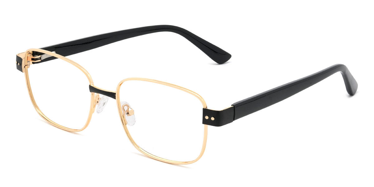 Gold Schwarz Berkeley Brille - Rectangle Glasses