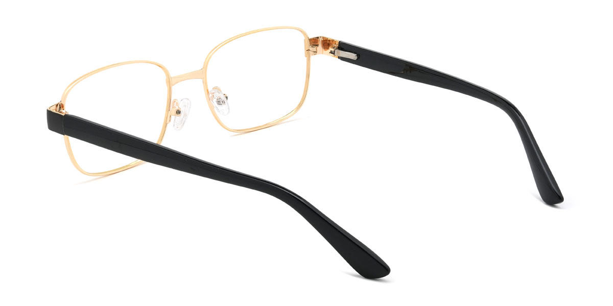 Gold Schwarz Berkeley Brille - Rectangle Glasses