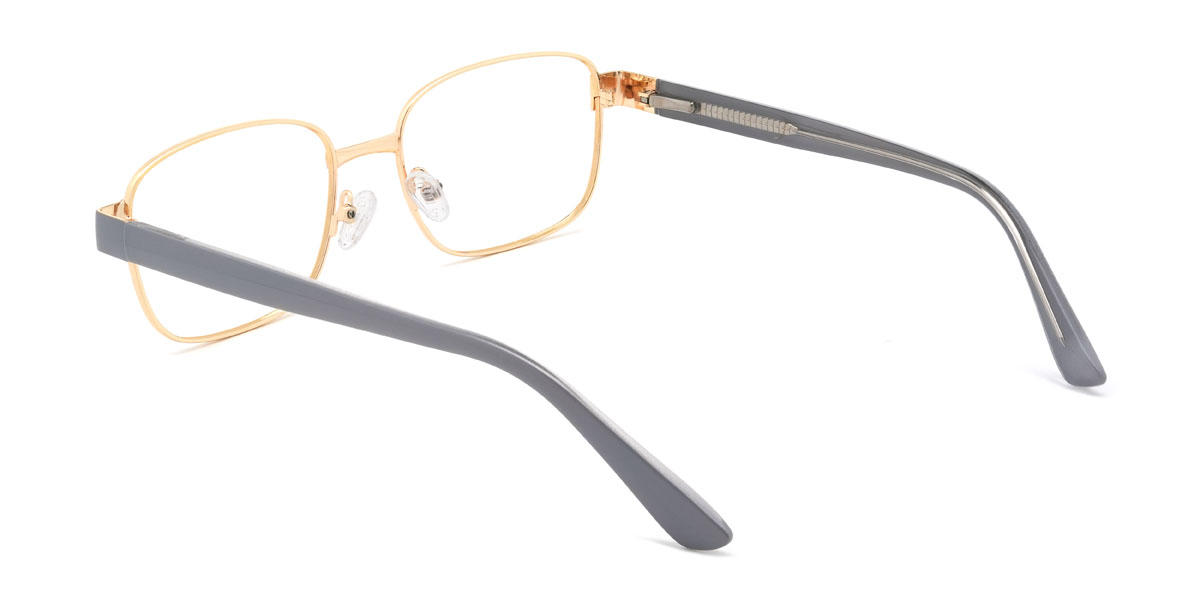 Gold Grau Berkeley Brille - Rectangle Glasses
