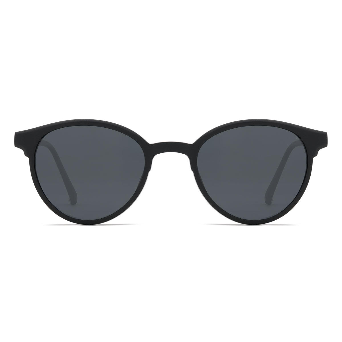 Black Silver Jibreel Glasses - Oval Clip-On Sunglasses