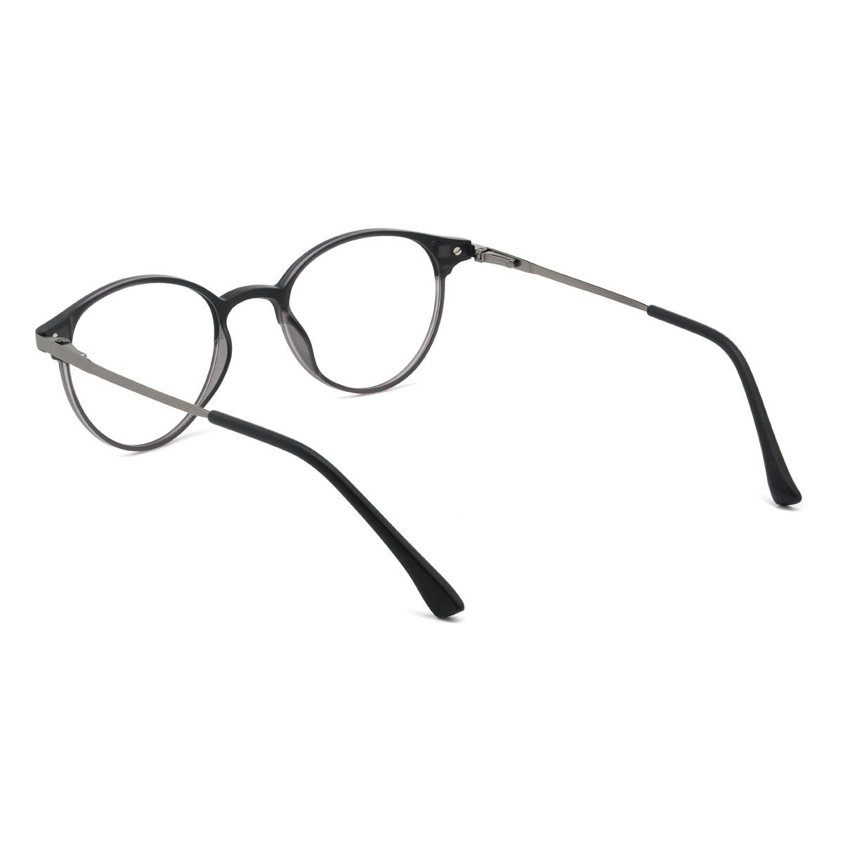 Schwarz Grau Jibreel Brille - Oval Clip-On Sunglasses