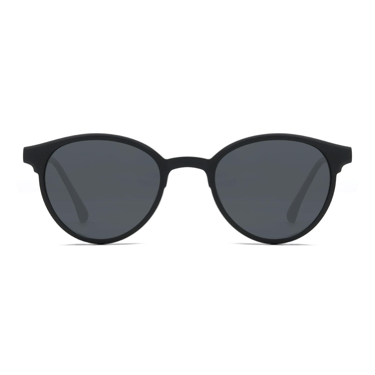 Schwarz Grau Jibreel Brille - Oval Clip-On Sunglasses
