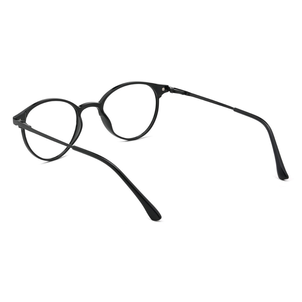 Schwarz Jibreel Brille - Oval Clip-On Sunglasses