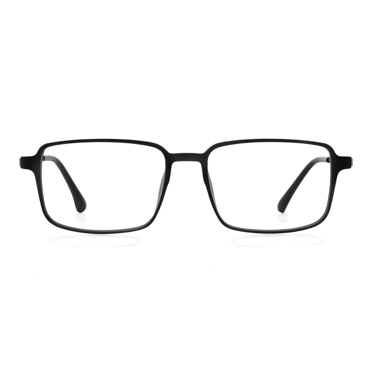 Black Tyrese Glasses - Rectangle Clip-On Sunglasses