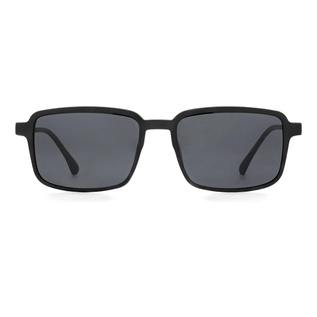 Schwarz Grau Tyrese Brille - Rectangle Clip-On Sunglasses